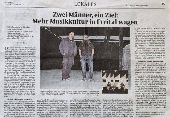 Sächsische Zeitung Whysker Stageport